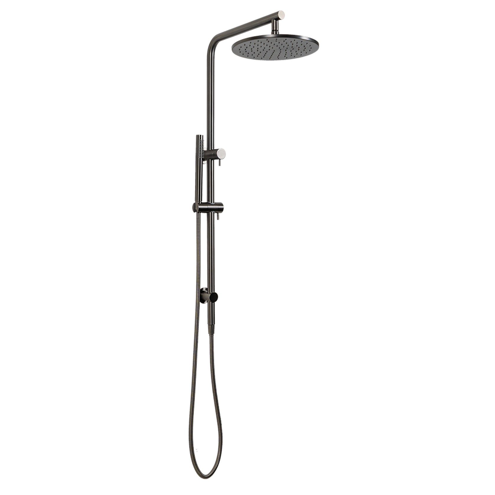 Mira Brushed Gunmetal Shower Rail Twin Set gallery detail image