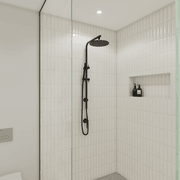 Mira Matte Black Shower Rail Twin Set gallery detail image