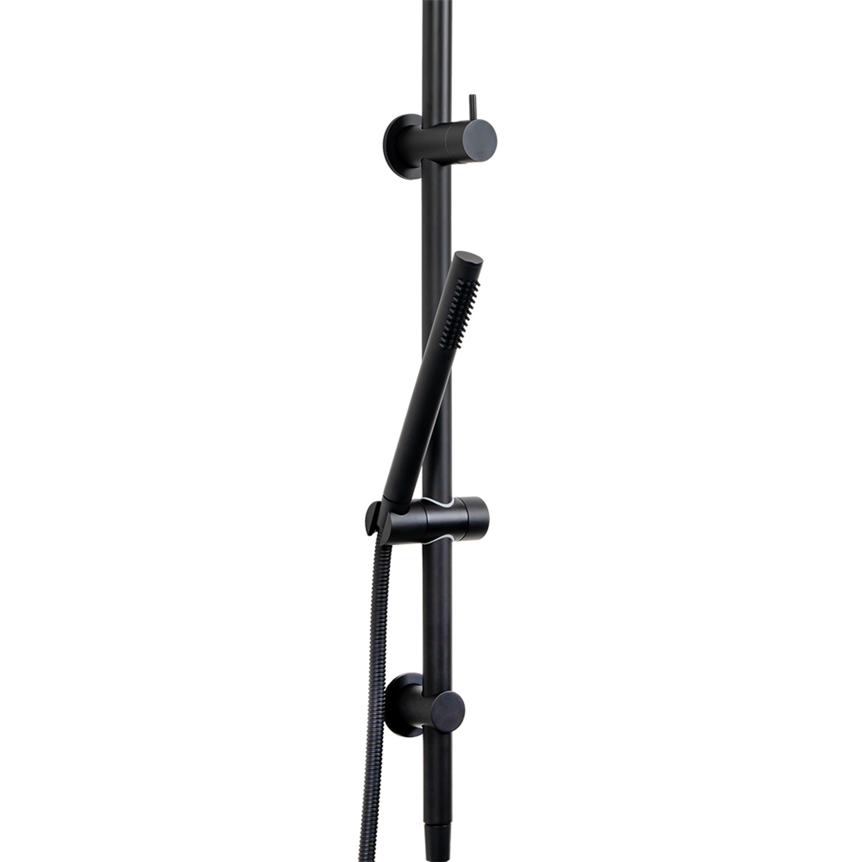 Mira Matte Black Shower Rail Twin Set gallery detail image