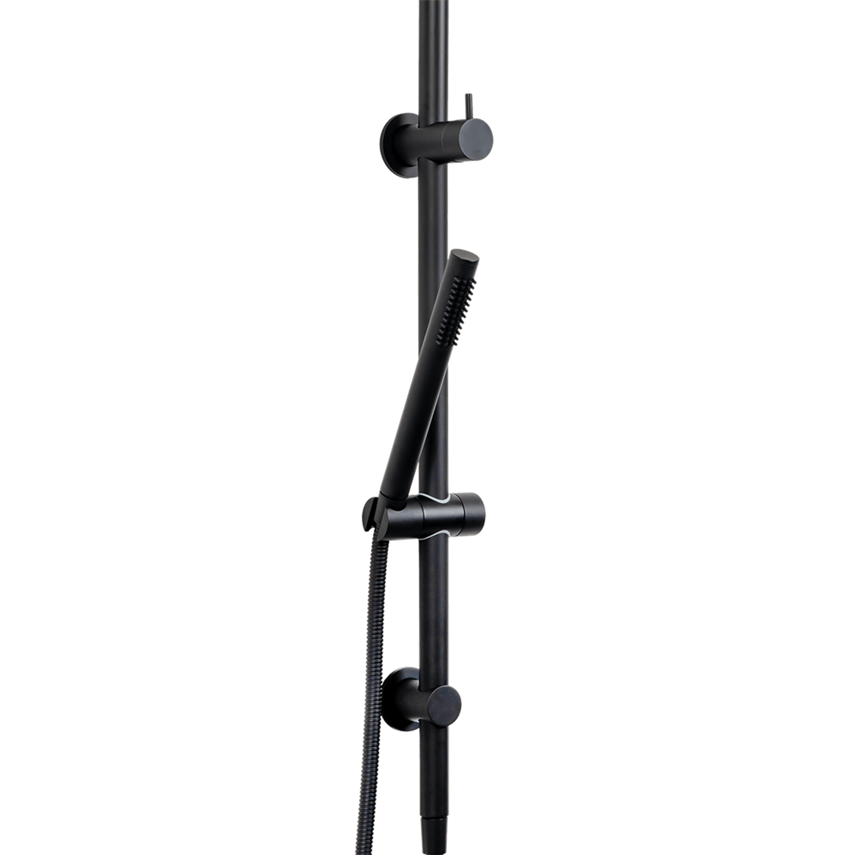 Mira Matte Black Shower Rail Twin Set gallery detail image
