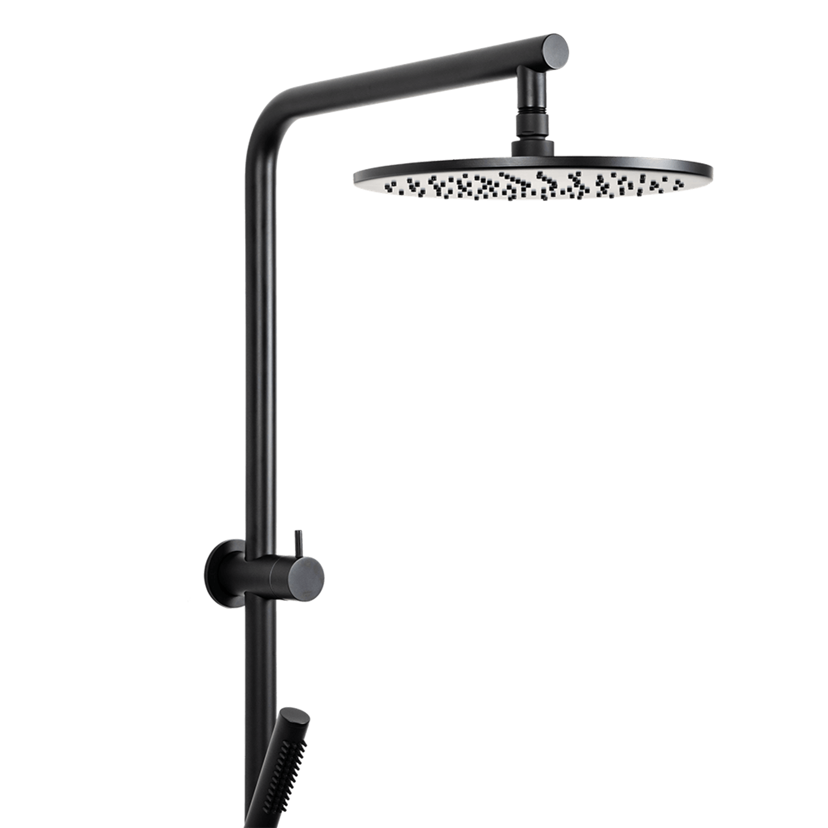 Mira Matte Black Shower Rail Twin Set gallery detail image