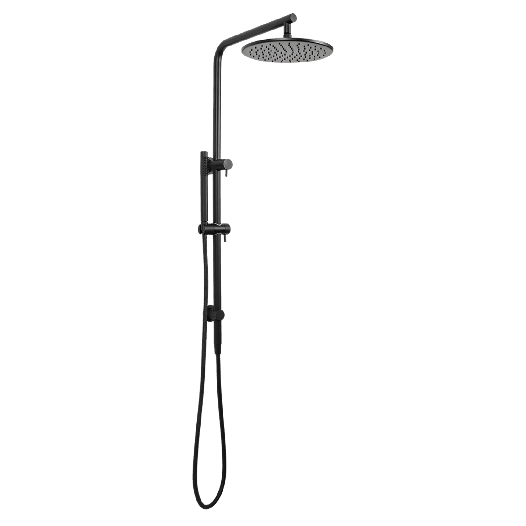 Mira Matte Black Shower Rail Twin Set gallery detail image