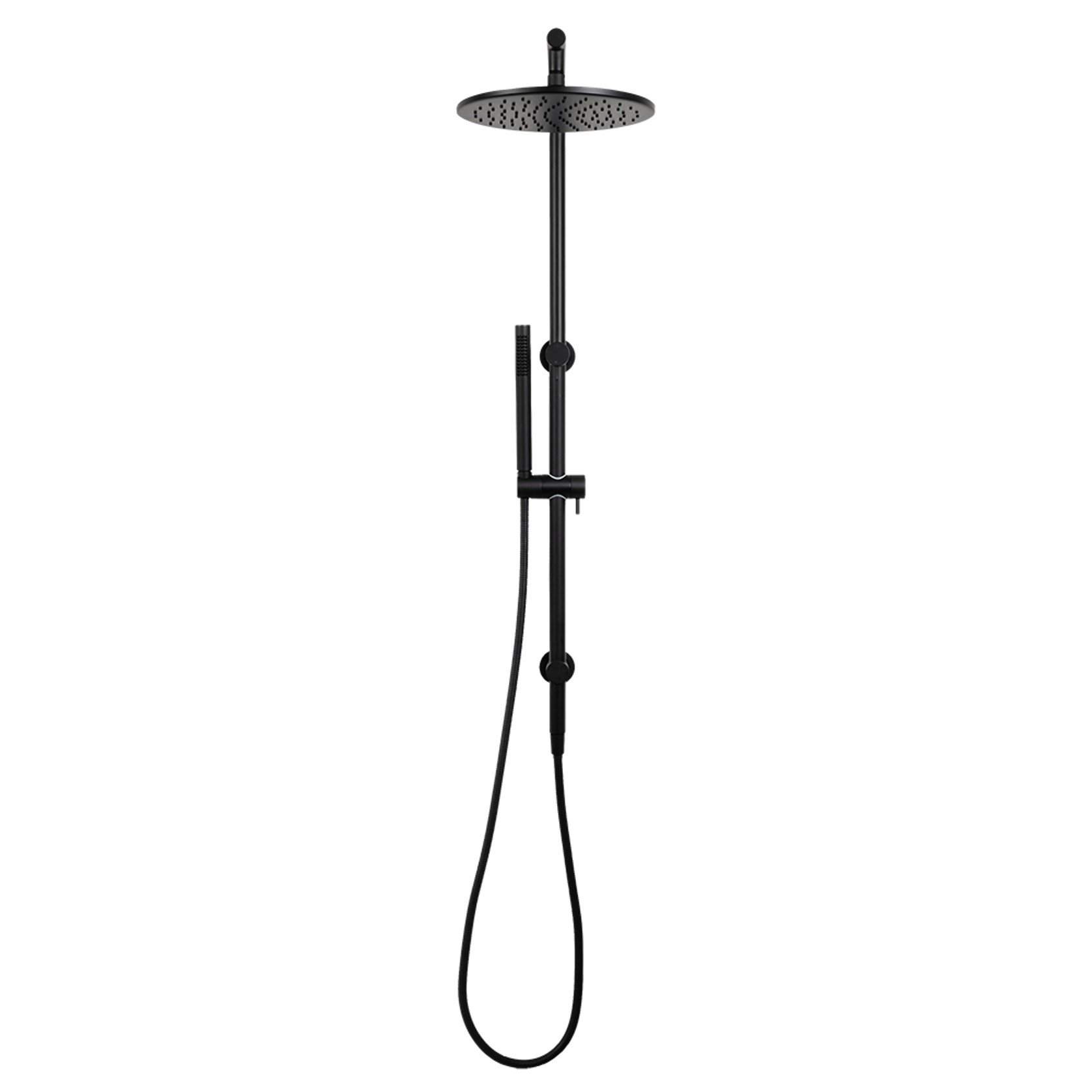 Mira Matte Black Shower Rail Twin Set gallery detail image