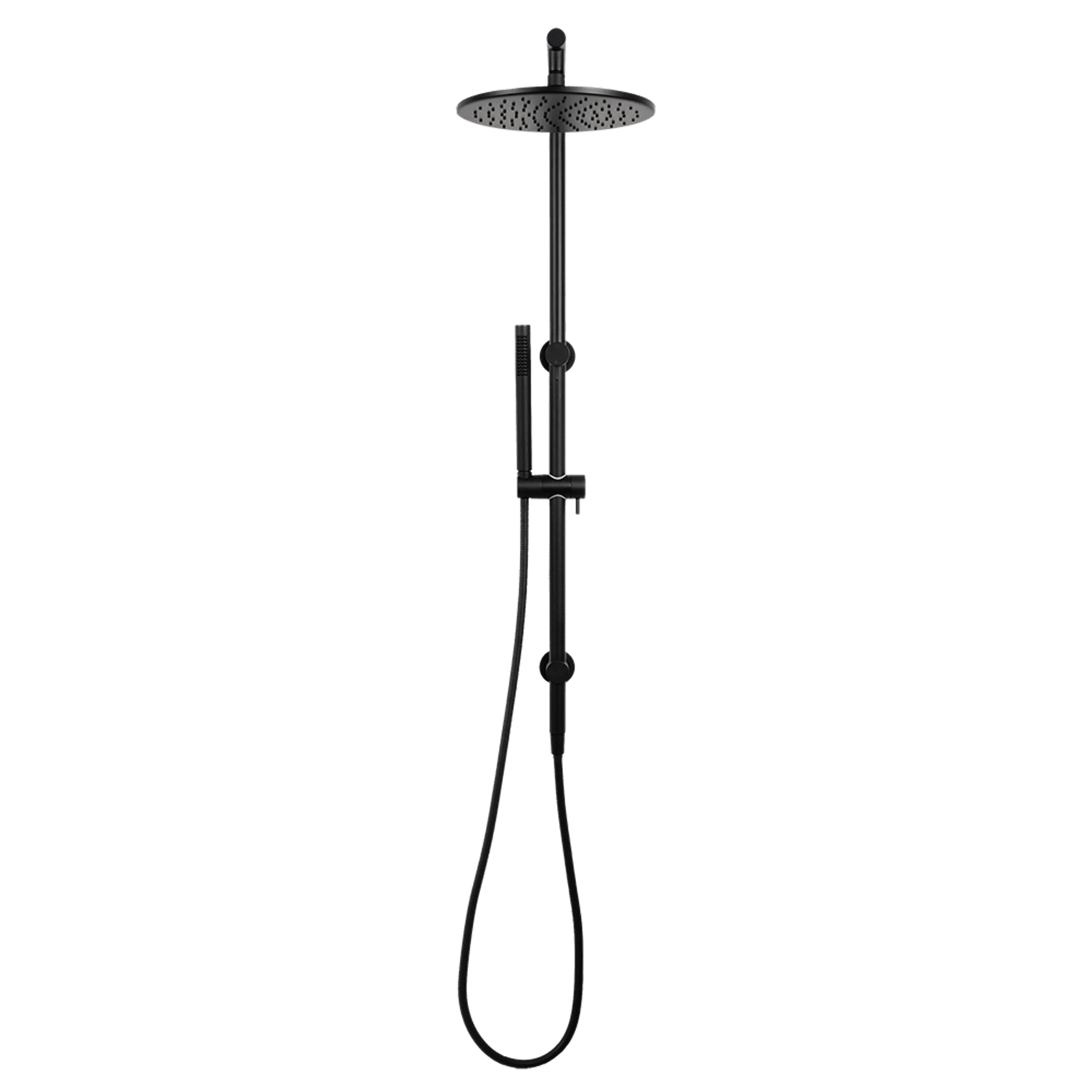 Mira Matte Black Shower Rail Twin Set gallery detail image