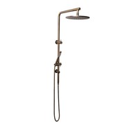 Mira Brushed Vintage Antique Brass Shower Rail Twin Set gallery detail image