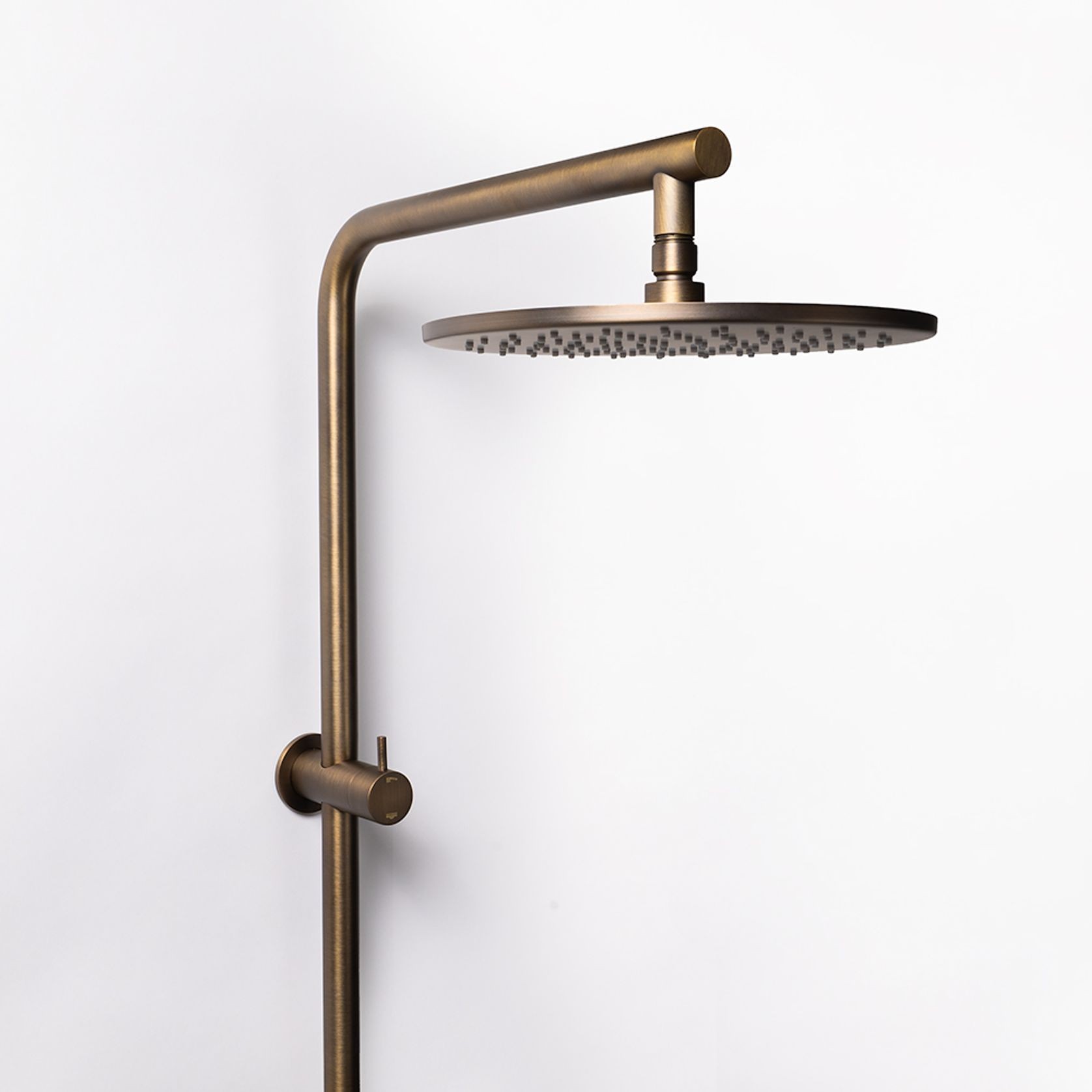 Mira Brushed Vintage Antique Brass Shower Rail Twin Set gallery detail image