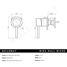Mira Matte Black Wall Mixer gallery detail image
