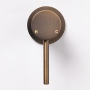 Mira Vintage Antique Brass Wall Mixer gallery detail image
