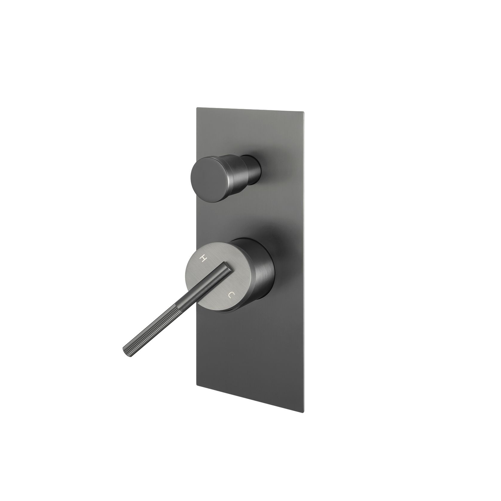 Caddence Wall Mixer with Diverter Gun Metal Grey gallery detail image