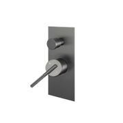 Caddence Wall Mixer with Diverter Gun Metal Grey gallery detail image