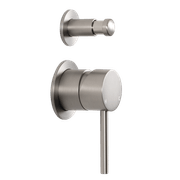 Mira Brushed Nickel Wall Mixer with divertor gallery detail image