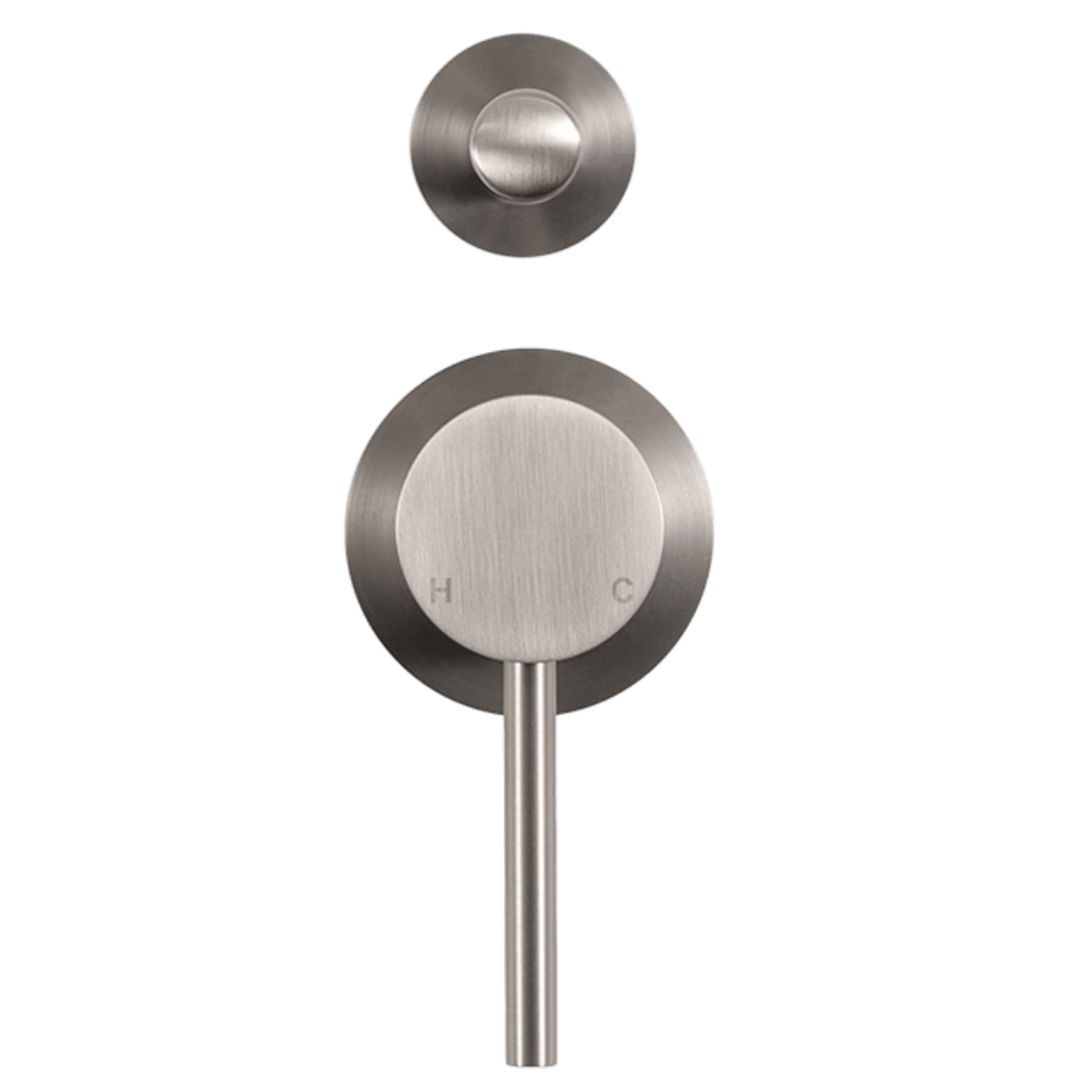 Mira Brushed Nickel Wall Mixer with divertor gallery detail image