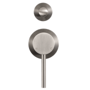 Mira Brushed Nickel Wall Mixer with divertor gallery detail image