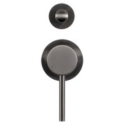 Mira Brushed Gunmetal Wall Mixer with divertor gallery detail image