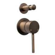 Mira Brushed Vintage Antique Brass Wall Mixer with dive gallery detail image