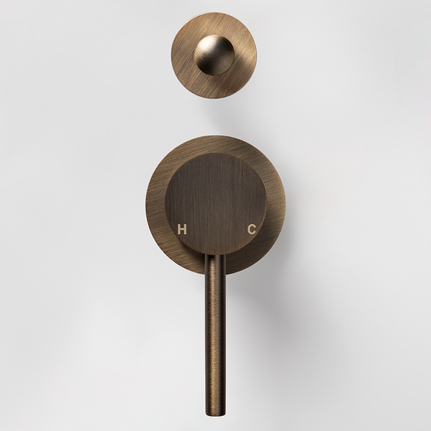 Mira Brushed Vintage Antique Brass Wall Mixer with dive gallery detail image