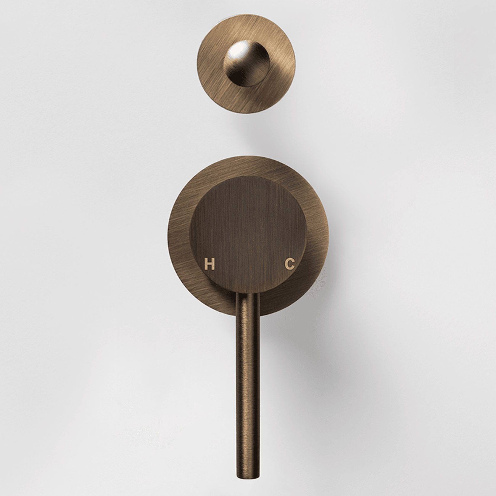 Mira Brushed Vintage Antique Brass Wall Mixer with dive gallery detail image