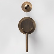 Mira Brushed Vintage Antique Brass Wall Mixer with dive gallery detail image