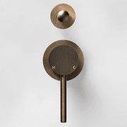 Mira Brushed Vintage Antique Brass Wall Mixer with dive gallery detail image