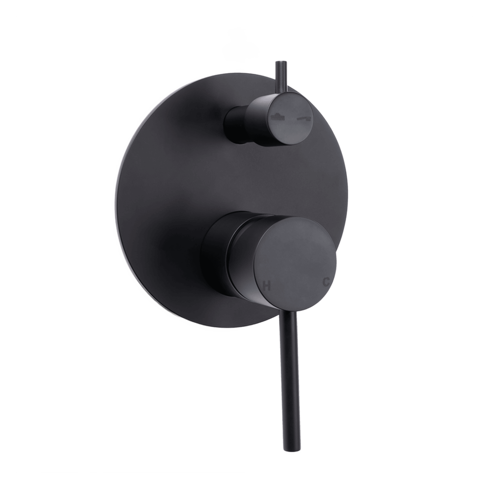 Mira Matte Black Wall Mixer Divertor Plate gallery detail image