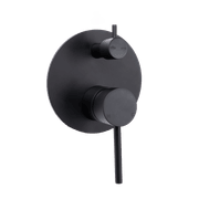 Mira Matte Black Wall Mixer Divertor Plate gallery detail image
