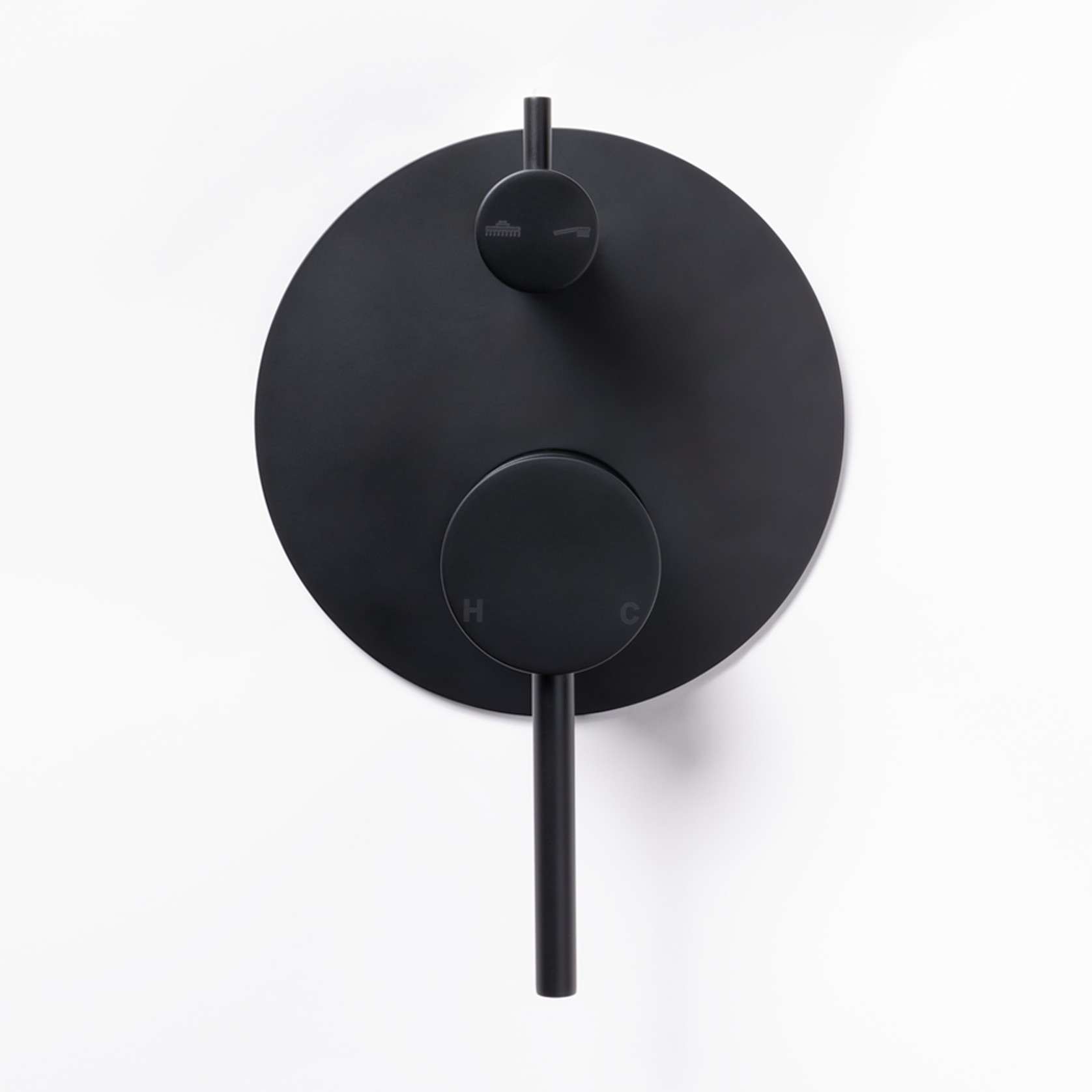 Mira Matte Black Wall Mixer Divertor Plate gallery detail image