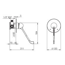 Felton Care Shower Mixer 120mm gallery detail image