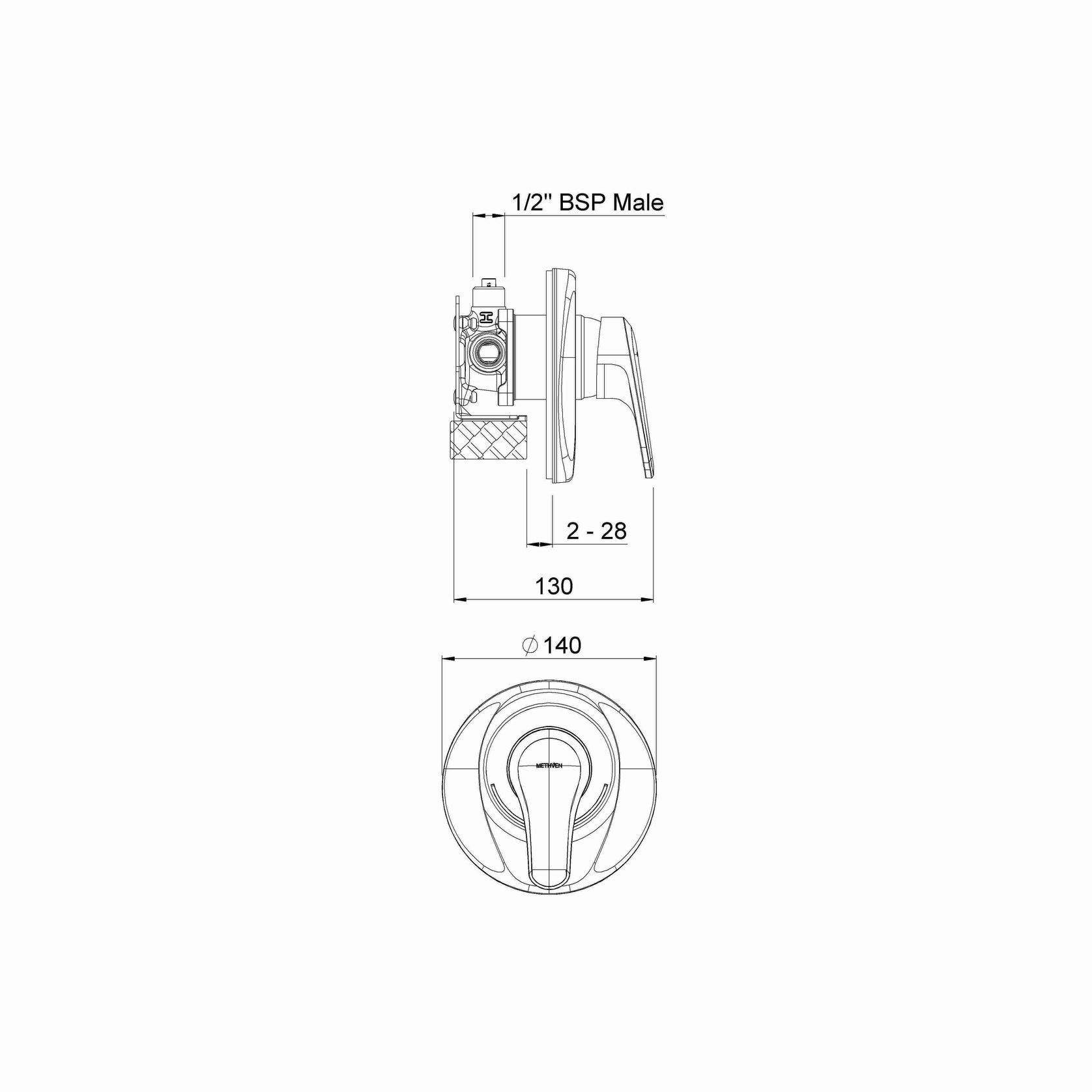 Futura Shower Mixer with Fastflow II gallery detail image