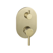 Scarab Shower Divert Mixer Brushed Gold Knurled Handle gallery detail image