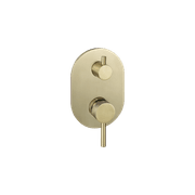 Scarab Shower Divert Mixer Brushed Gold Knurled Handle gallery detail image