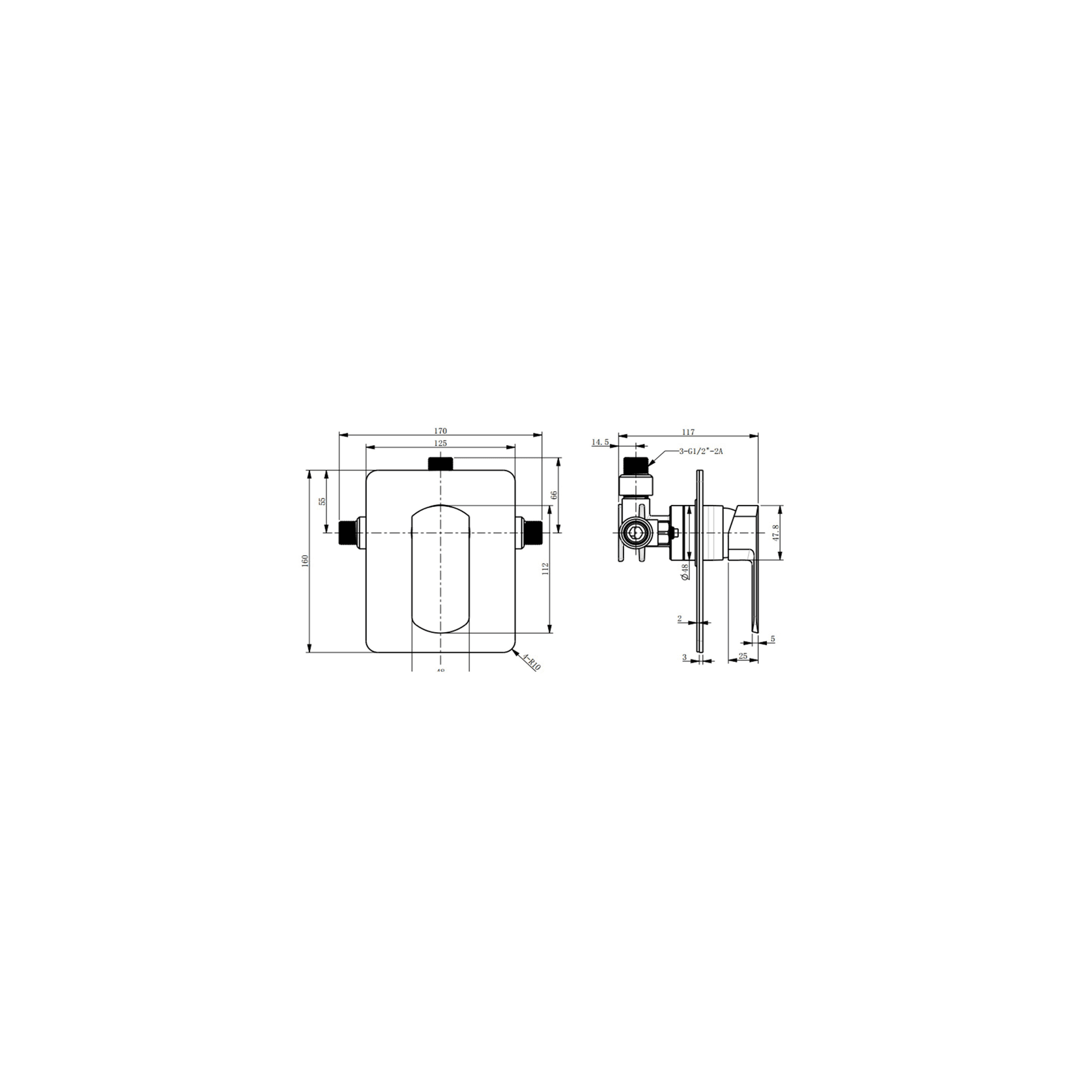 Ion Multi Pressure Shower Mixer gallery detail image
