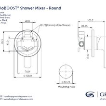 Astro II FloBOOST Round | Square Shower Mixer gallery detail image
