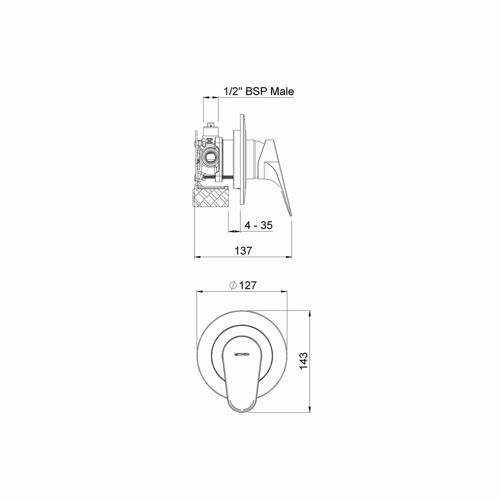 Maku Shower Mixer with Fastflow II gallery detail image