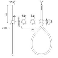 MILO 360 Wall Mounted Mixer 2 Way Bathtub/Shower by CEA gallery detail image