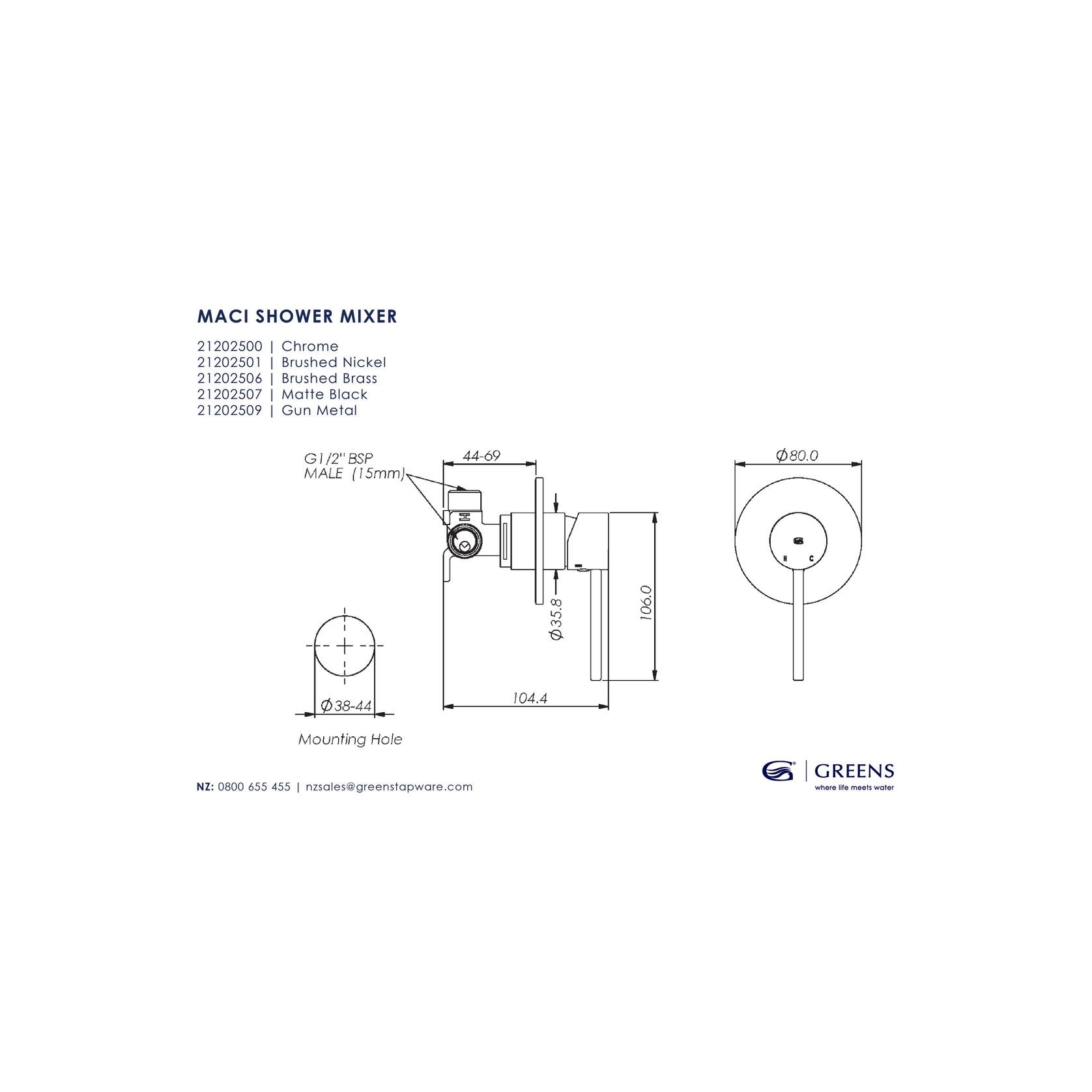 Maci Shower Mixer gallery detail image