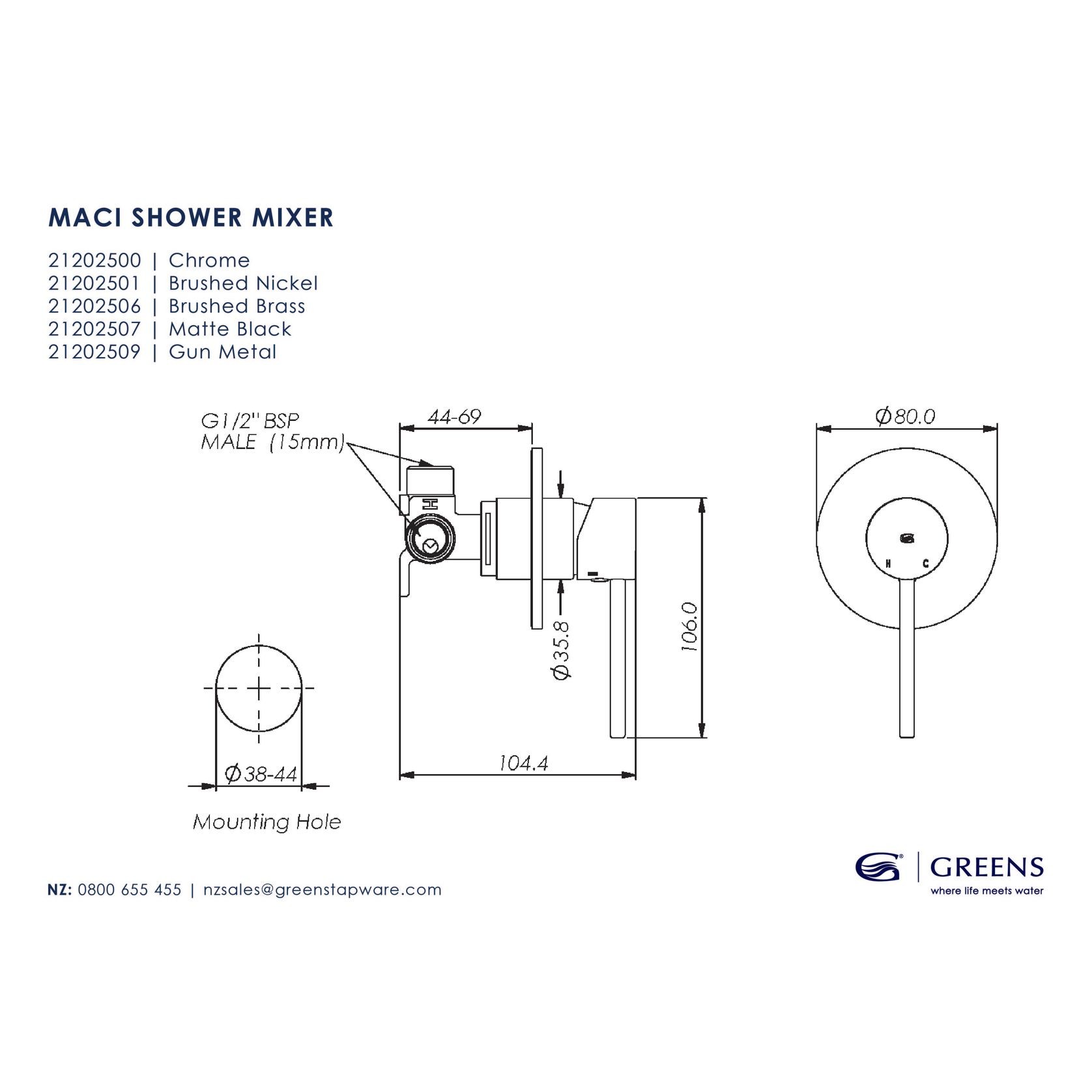 Maci Shower Mixer gallery detail image