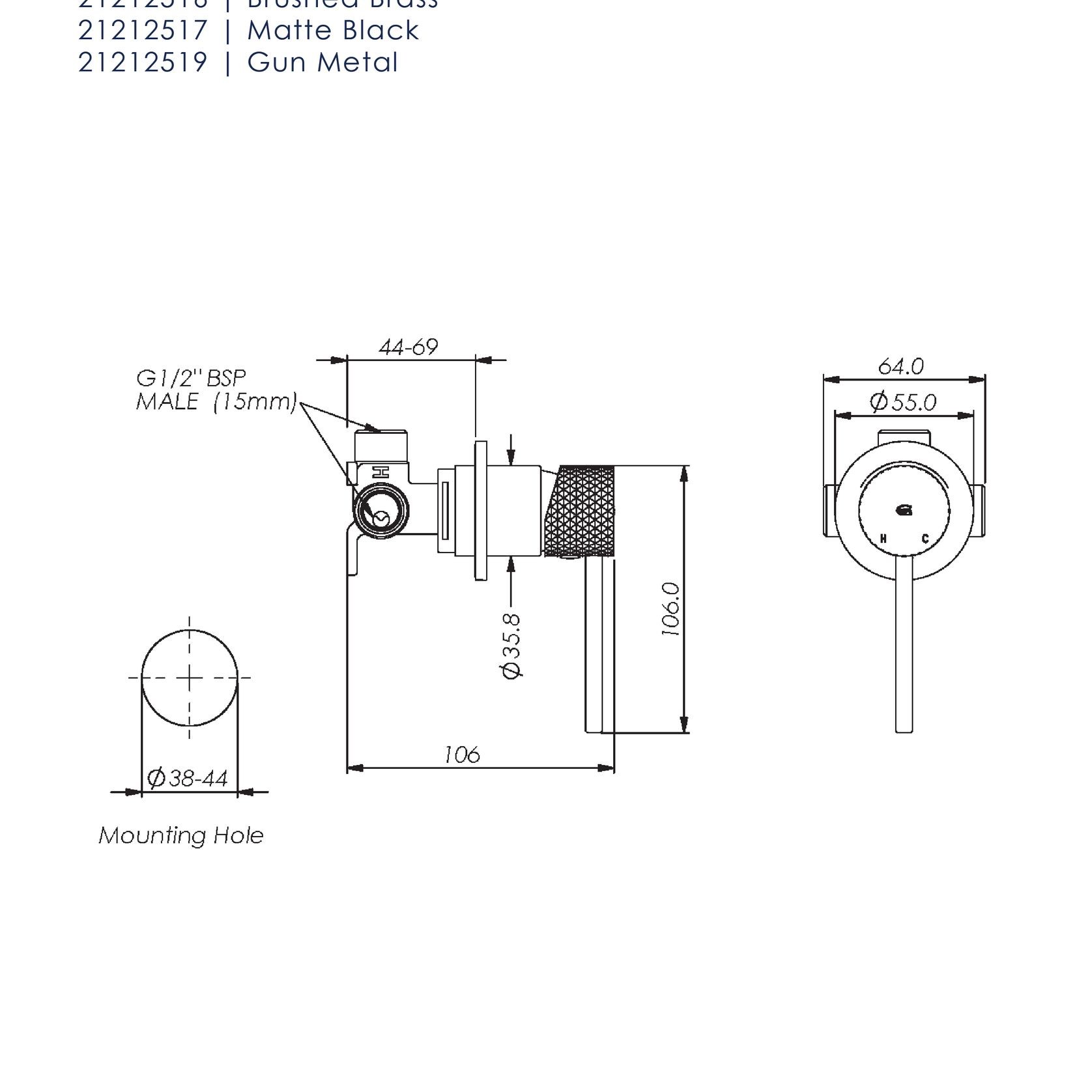 Mika Mini Shower Mixer gallery detail image