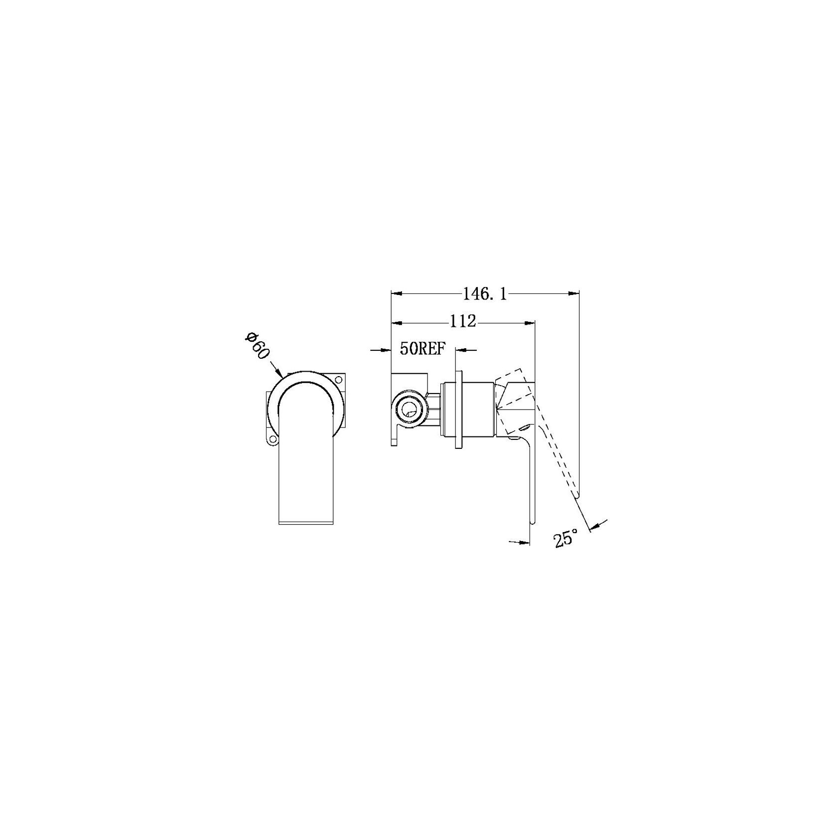 Bianca Shower Mixer 60mm Plate | Chrome gallery detail image