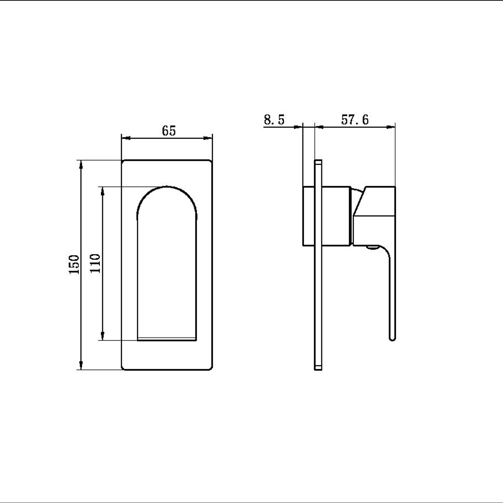 Bianca Shower Mixer Trim Kits | Chrome gallery detail image
