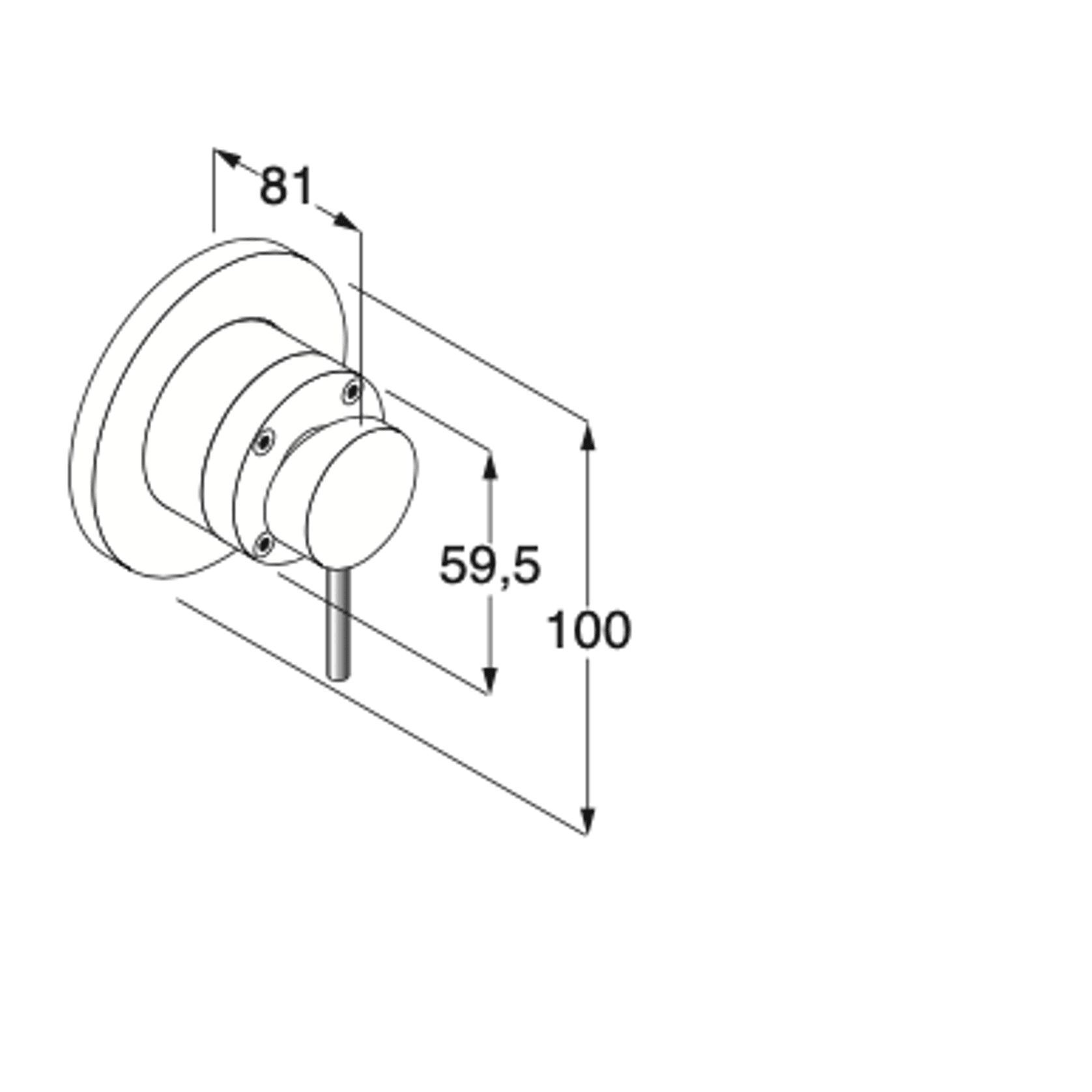 Minimal Wall-mounted Mixer Tap For Washbasin/Shower gallery detail image