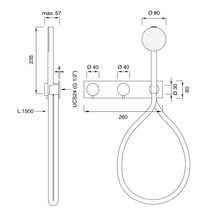 MILO 360 Wall Mounted Mixer 2 Way Bathtub/Shower by CEA gallery detail image