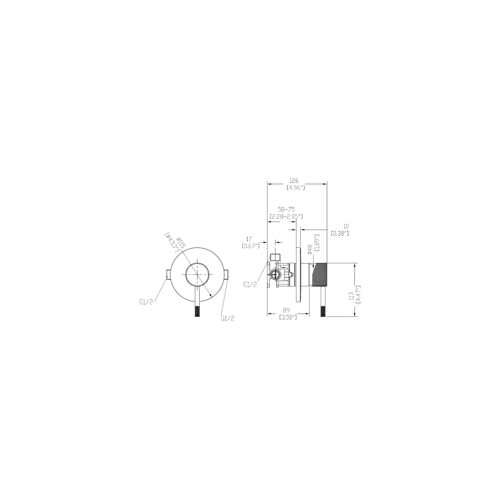 Uno Etch Multi Pressure Shower Mixer gallery detail image