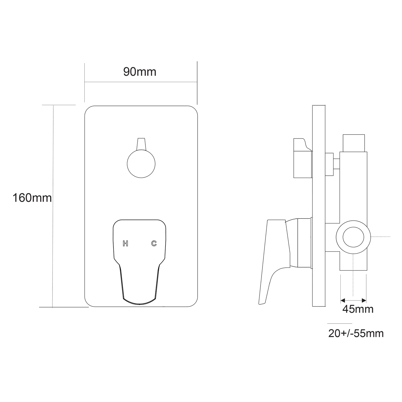 Eclipse Shower Diverter gallery detail image