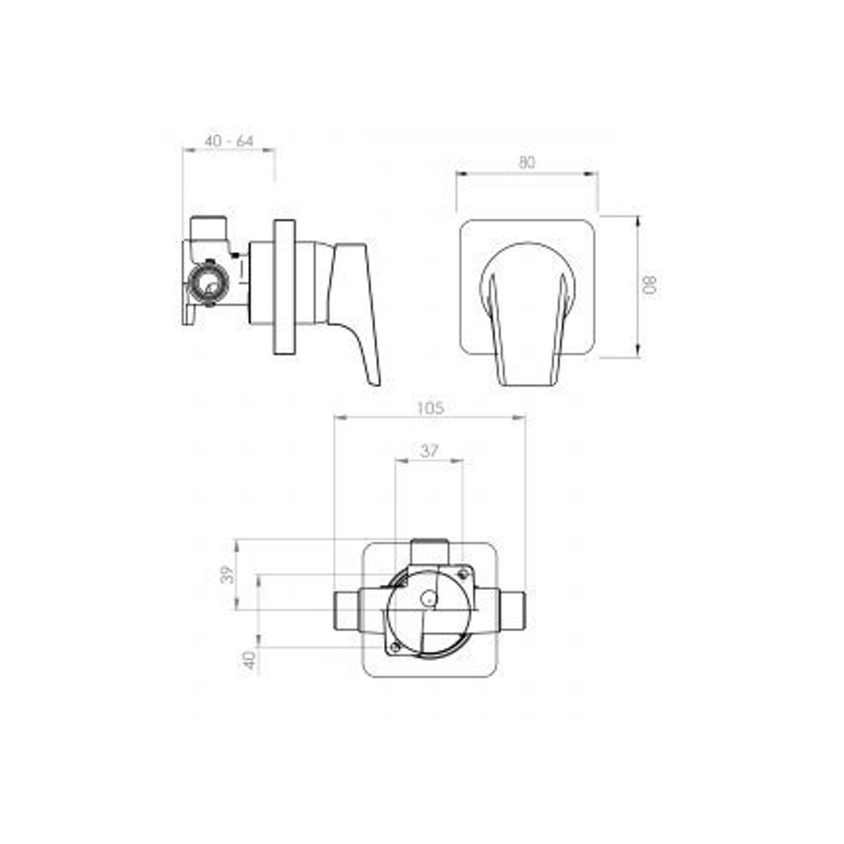 Olympia Ultra Shower Mixer gallery detail image