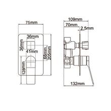 Rushy Wall Mixer with Diverter Gun Metal Grey gallery detail image