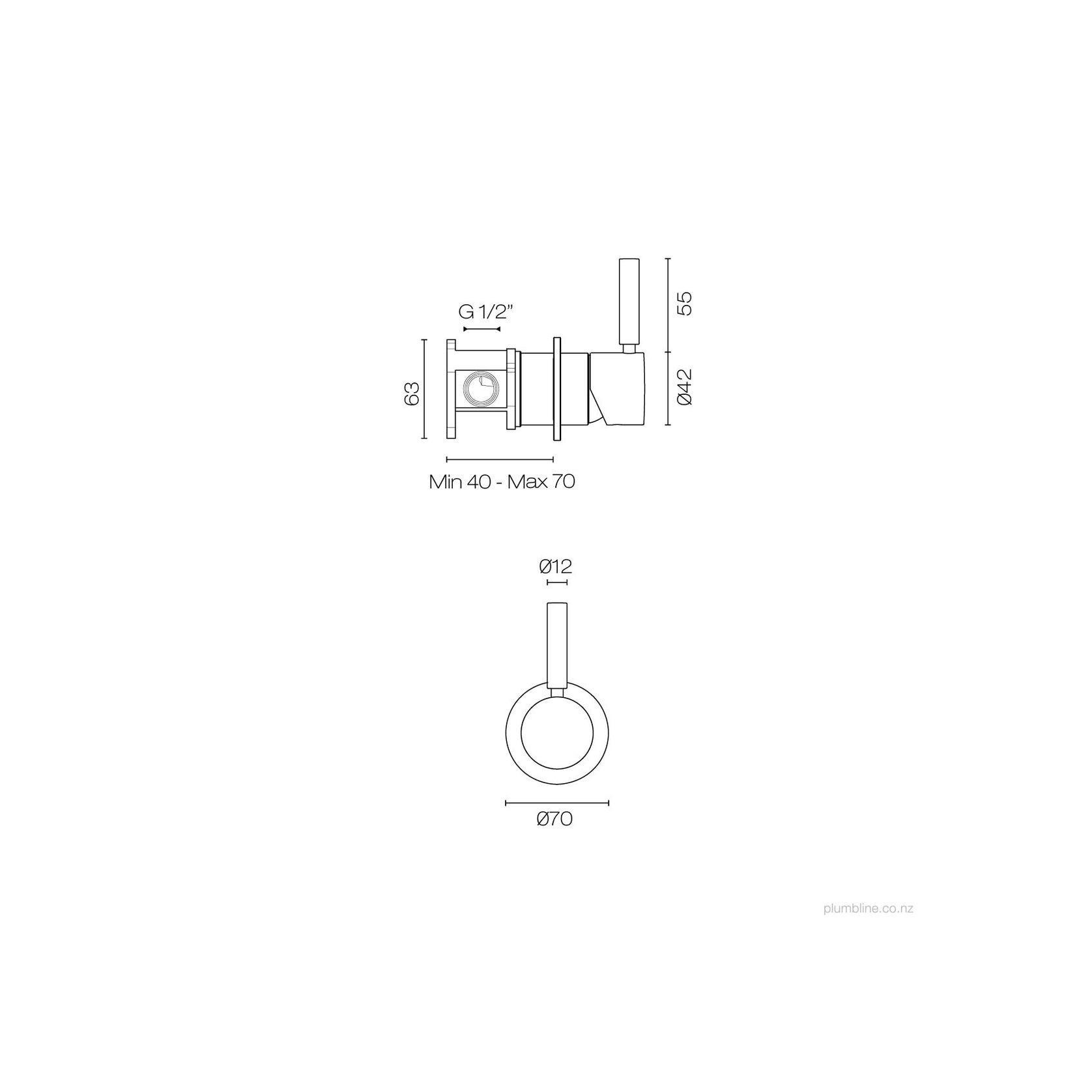 Buddy Pro Round Shower Mixer gallery detail image