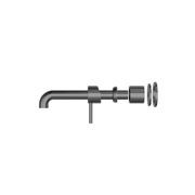 Zen SS316L Wall Basin/Bath Mixer Separate Back Plate 230mm Spout Trim Kits | Graphite gallery detail image