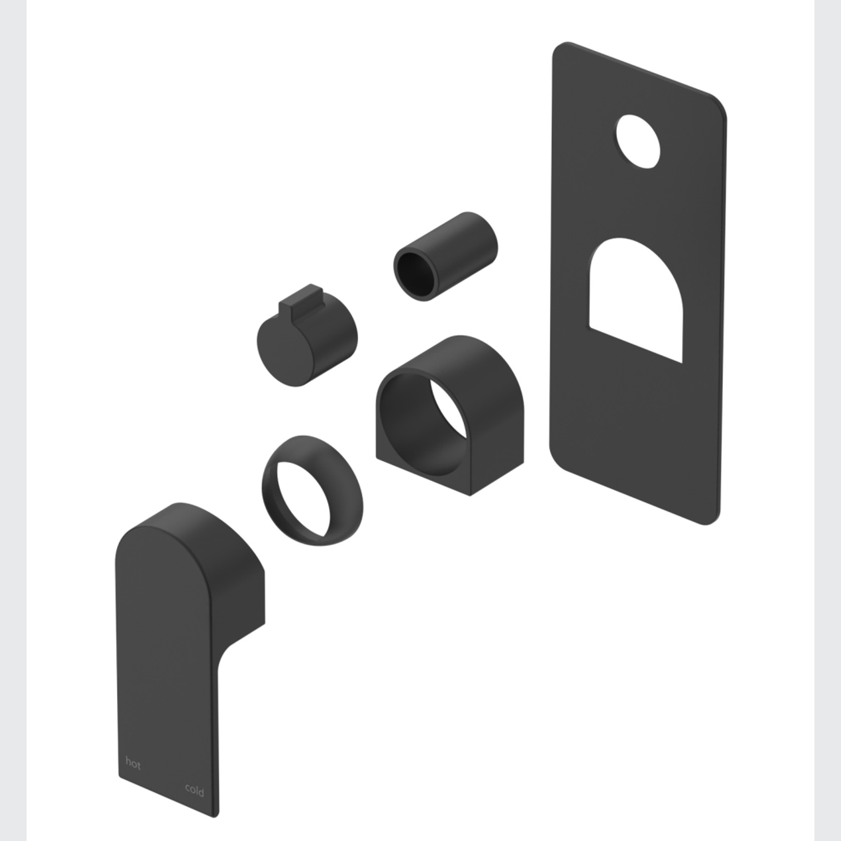Beki Shower Mixer | Square Plate | Trim Kit Only gallery detail image