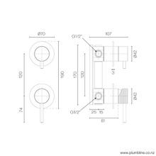 Oli 316 Linea Shower Mixer With Diverter gallery detail image