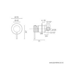 Oli 316 Shower Mixer With Linea Handle gallery detail image